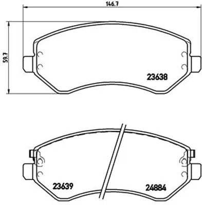 FTE 9002154 On Fren Balatası Chrysler Voyager Iıı Iv (Rg,Rs) 95>08 Dodge Caravan 95>01 Jeep Cherokee (Kj) 01>08 5066427AA