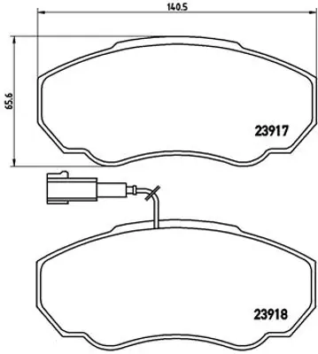 FTE 9001265 Dısk Fren Balatası (On) Fıat Ducato (02>06); Peugeot Boxer (02>06); Cıtroen Jumper (02>06) (Kucuk Tı 425459 9949516