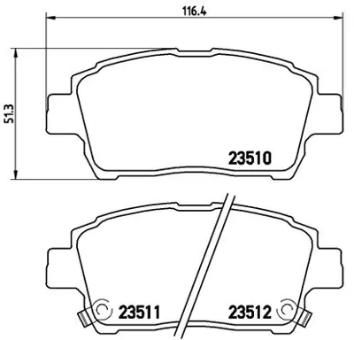 FTE 9001226 On Fren Balatası Toyota Yarıs 99-05 Corolla Verso Vvtı 2001-> 1031255900 1037509300 1080347600 23030200G3022X 3501001C2 44650D020 44650D030 44650W050 44650W080 446512580 446512581 446512590 446512591 446512592 446513020 446513040 446513041 446513050 446517100 446517101 446517102 446517140 446520480 446520520 446520521 44652220 446532210 446532230 446547030 446547050 446552010 446552011 446552021 446552022 446552060 44655210