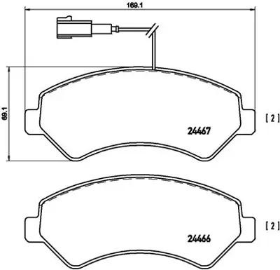 FTE 9001072 On Fren Balatası Ducato Iıı Boxer Iıı Jumper Iıı 2.2hdı 3.0hdı 16q - 20q 06> Karsan Jest 14> 425464 77366023