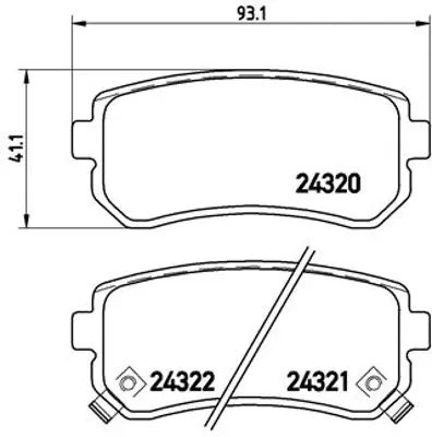 FTE 9005079 Arka Fren Balatası Hyundaı Accent Era 06-> / I20 08-15 / I30 07-12 / Ix20 10-> / Ix35 10-> / Sonata 583022YA30