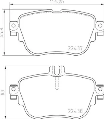 FTE 9005300 Fren Balatası Arka C257 18> W213 16> S213 16> C238 16> A238 17> A0004209700