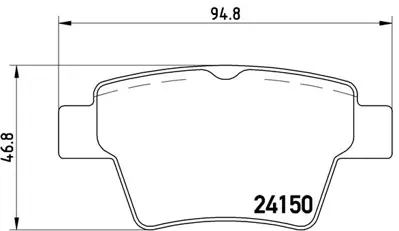 FTE 9005077 Arka Fren Balatası P307 C4 C4 Coupe P207 1.4 16v.1.6 16v.1.6 Hdı 110 Fap.1.6 Hdı 90 2.0 16v.2.0 Hdı  425476