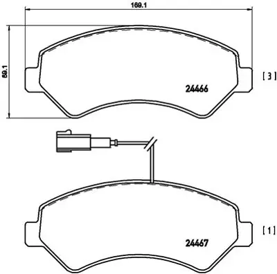 FTE 9001072 On Fren Balatası Ducato Iıı Boxer Iıı Jumper Iıı 2.2hdı 3.0hdı 16q - 20q 06> Karsan Jest 14> 425464 77366023