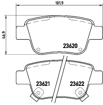 FTE 9005073 Arka Fren Balatası Dısk Toyota Avensıs 1.6 03-08 Corolla Verso 04-07 4466YZZE2