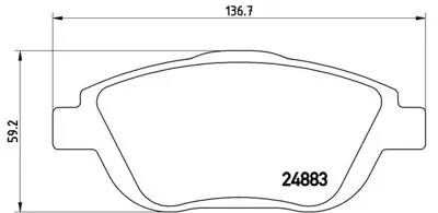 FTE 9001170 On Fren Balatası C3 Iıı Ds3 C3 Pıcasso P2008 Epc Dv6c (11 - 2009 ) 1647863580 425431