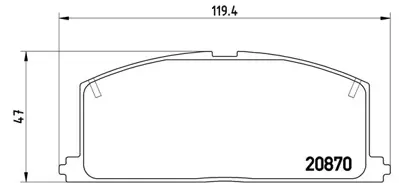 FTE 9001119 On Fren Balatası Toyota Corolla 1.3 1.6 Karburatorlu 1988-1997 Corona 1988-1991 (At171 191) 449150060