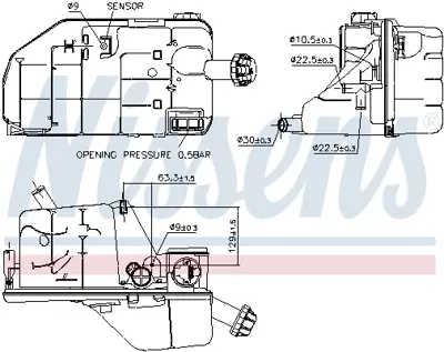 NISSENS 996062 Imbusat Deposu (Uzun Bogaz) Mercedes Benz Actros 96>02 Actros Mp2   Mp3 03> A0005003849