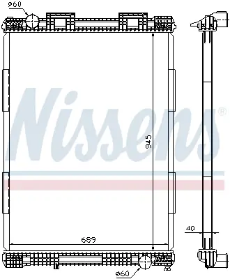 NISSENS 628700 Motor Su Radyatoru Man F2000 19.423 D2866 94> 19.463 D2876 94> 19.464 D2876 98> (Cercevesız)   (Mt) 81061019438