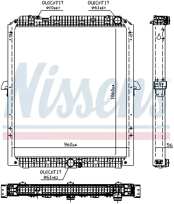 NISSENS 67176 Motor Su Radyatoru Cercevelı Mercedes Actros Mp4 Mp5 1824-4163 13=>; Antos 1824-3363  12=>; Arocs  A9605002501