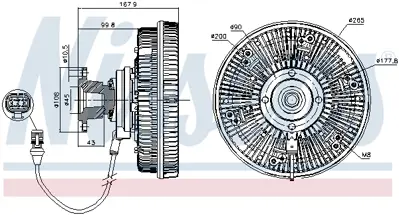 NISSENS 86037 Fan Gobegı Elektrıklı Man Tga Tgs D2066-2676  51066300140