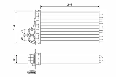 VALEO 811565 Kalorıfer Radyatoru P206+ (T3e) Plus 1,4hdı Euro5 6448L0 6448Q2 8FH351315561