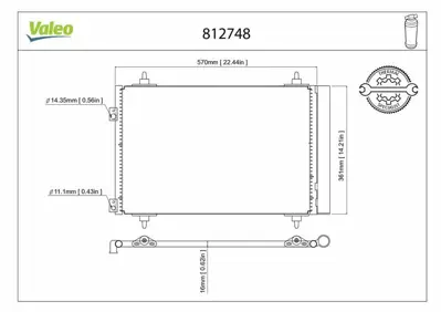 VALEO 812748 Klima (Kondanser) Radyatoru C4 C4 Pıcasso Berlıngo Iıı Partner Tepe P308 P3008 P5008 C4 Iı Ds4 Dv6 D 6455CX