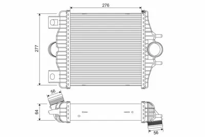 VALEO 818384 Intercoler Range Rover Sport 14> Range Rover 13> 2.0-.3.0-4.4 LR036432