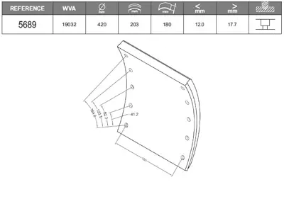 BESER 5689 Dorse - Bpw - Saf Dingil Fren Balatası Pabuc Pılot 18cm 1121672 120329 1203922 1214516 2M141671 2M141671A 2M141671B 2M217580AA 3G141015F 3G141015G 3G141015M 3G141015N 3G141015NX 3L141015N 3L141015P 3L141015PX 6F141015B 6F141015BX A5141671 A5141671A A5141671D A5141671E A5141671F YM217580AA YM217580AB