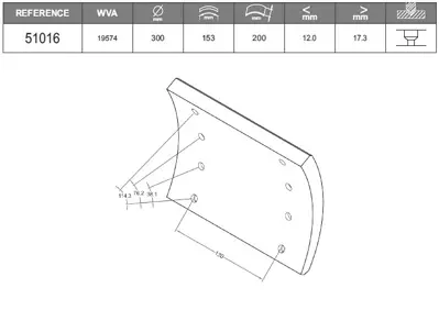 BESER 51013/10 Dorse Fren Balatası Pabuc Jumbo 10mm 