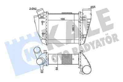 KALE 352385 Turbo Radyatoru Intercooler A4 01>08 