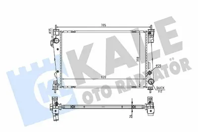 KALE 353680 Motor Su Radyatoru Alfa Romeo Gıulıetta 1.6 Jtdm 15> 2.0 Jtdm 10> (Ac-Nac) (Mt) [brazıng] [620x398x2 