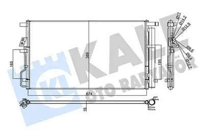 KALE 358015 Klima Radyatoru Hyundaı Tucson 1.6 Crdı 15-> Kıa Sportage 1.6 Crdı 15-> 1J927156JE