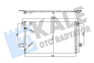 KALE 358760 Klima Radyatoru Toyota Avensıs 2.2 03>08 Corolla Verso D4 D 05>09 (Kurutuculu) 1J927156JE