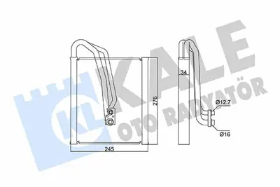 KALE 359855 Evaporator Mercedes Benz Actros Mp4-Mp5 11=> ; Antos 12<18 ; Arocs 13=> (Valfsız) [brazıng Al-Al] [2 