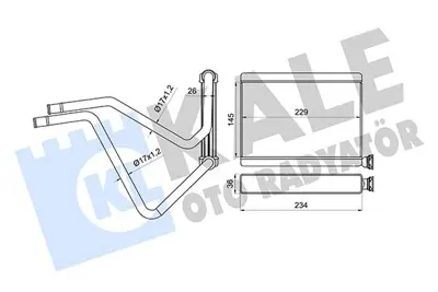 KALE 360735 Kalorıfer Radyatoru Toyota Camry V30 01<06 - Lexus Es 300 330 04<08 Borulu [brazıng Al Al] [145x229x 