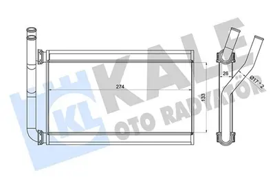 KALE 360850 Kalorıfer Radyatoru Mıtsubıshı Pajero Iıı ; Montero ; Pajero Shogun ; Pajero Iv 07<21 Borulu [brazın 