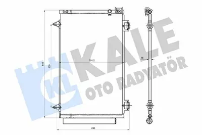 KALE 361375 Klima Radyatoru Toyota Avensıs 1.6-1.8-2.0-2.4 Vvt-I 03<08 Kurutucu Ile [brazıng Al-Al] [606x391,2x1 