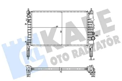 KALE 361545 Motor Su Radyatoru Opel Mokka Mokka X 1.4 1.4lpg Chevrolet Trax 12> Sensorsuz (Mt) Brazıng (629x368x 