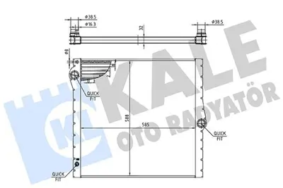 KALE 361720 Motor Radyatoru Bmw  X5 E70 N52 N62 