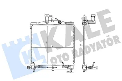 KALE 362140 Motor Su Radyatoru Kıa Pıcanto I 1.1 Benzınlı 07<09 (At) [brazıng] [355x388x16] 