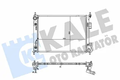 KALE 362205 Motor Su Radyatoru Hyundaı Ix20 1.6 10<19 - Kıa Venga 1.4-1.6 Cvvt 10=> (At) [brazıng] [500x368x16] 