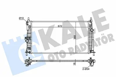 KALE 362240 Motor Su Radyatoru Mazda 3 (Bl12,Bl14) 1.6 Mzr 08<14 (At) [brazıng] [672x368x16] 