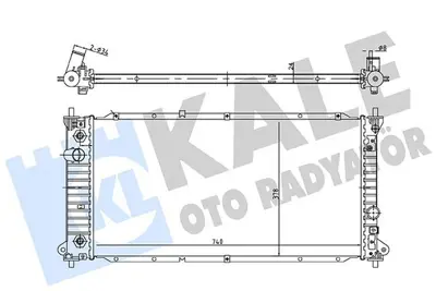 KALE 362350 Motor Su Radyatoru Ssangyong Actyon Iı ; Korando 10<18 (At) [brazıng] [740x378x26] 