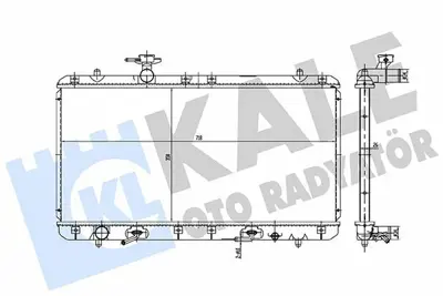 KALE 362375 Motor Su Radyatoru Suzukı Lıana 1.6 1.6 4wd 01=> (Mt) [brazıng] [350x718x26] 