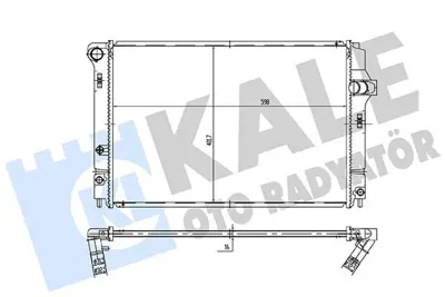 KALE 362460 Motor Su Radyatoru Toyota Yarıs (_P13_) 1.5 Hybrıd 12=> (At-Mt) [brazıng] [598x401.7x16 