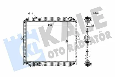 KALE 362850 Motor Su Radyatoru (Cercevelı) Mercedes Benz Actros Mp4-Mp5 11=> ; Antos 12=> ; Arocs 13=> (Mt) (Cer 