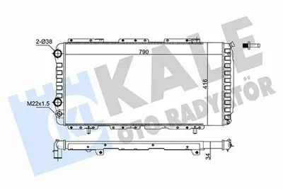 KALE 363140 Motor Radyatoru Mekanık Boxer Jumper Ducato 2,0 Hdı 2,5d 2,5td 2,8 2,8td Olcu: (790×415×34) - (94 06 