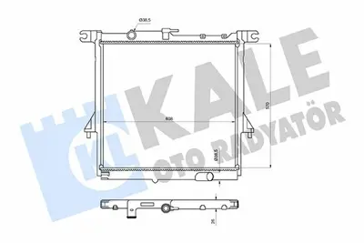 KALE 363235 Motor Su Radyatoru Isuzu D-Max 1.9 Ddı 19> (Mt) [brazıng] [570x608x26] 