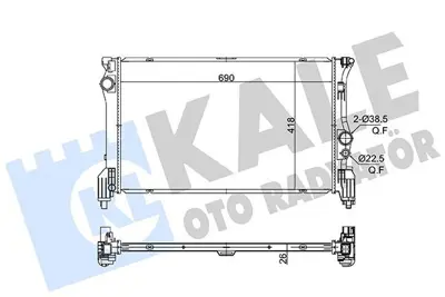 KALE 363280 Motor Su Radyatoru Mercedes Benz Vıto (W447) 119 Bluetec 14=> ; Marco Polo 15=> ; V-Class 14=> (Ac) 