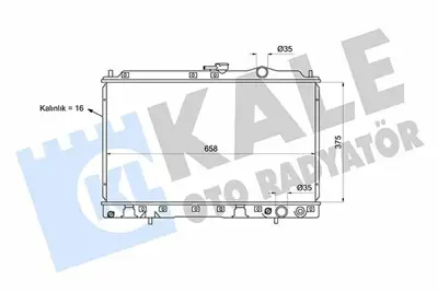 KALE 363545 Motor Su Radyatoru Mıtsubıshı Galant Vı (E3_A) 1.8 2.0 88<92 (Mt) [brazıng] [375x658x16] 