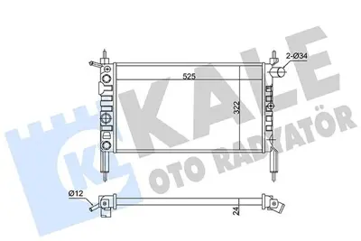 KALE 363550 Motor Su Radyator Mekanık Astra F X14xe X16xel 