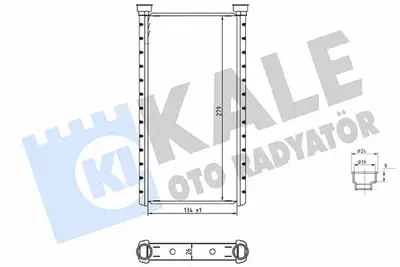 KALE 370680 Kalorıfer Radyator Isı Esanjoru Borusuz Kelepcelı - Brazıng (134x279x26) A6 A7 11>18 A8 10>17 4H0898037