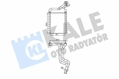 KALE 370690 Kalorıfer Radyatoru Kıa Rıo Iı 1.5crdı 1.4-1.6 16v 05<11 Borulu [brazıng Al-Al] [150x215.5x16] 