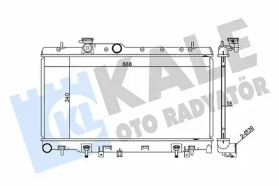 KALE 371500 Motor Radyatoru Impreza Legacy Iıı Outback 00> Otomatık (340x688x16) 45111FE080