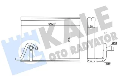 KALE 416945 Evaporator P3008   5008 1.6 2.0hdı 1.6 16v 1.6thp 09<16 - Cıtroen Ds5 1.6 2.0hdı 11<15 (Valfsız) [br 