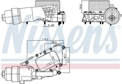 NISSENS 91385 Yağ Soğutucusu + Filitre Komple F-45-46-48-39  B-37-38-48 11428511391 11428570590 11428575899 11428575900 11428575907 11428585235 11428585236 11428591460 11428591461 8511391