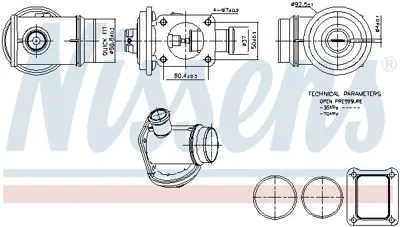 NISSENS 98363 Egr Valfi M-57 N  E-46-53-60-61-65-66-67 1171778999 11717789999 11717804379 11718479606 555230 72826407 728264070 7789999 7804379 8479606