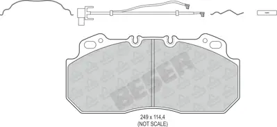 BESER 3770/1 On Fren Balata Renault Magnum Premıum (Fıssız) - (00 ) 1E0043701A 1E0043701B 20825594 3093919 3118128 68321345 85105485 8550611 85506111 96FB2B372BC