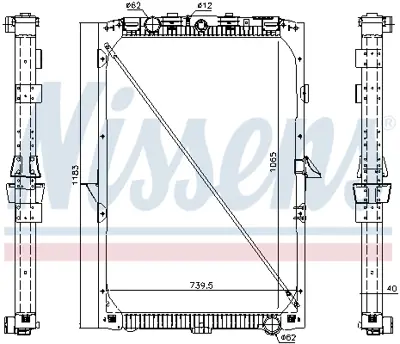 NISSENS 61447 Motor Su Radyatoru Daf Xf 105 Radyator (Cercevelı)   (Mt) 1861737R